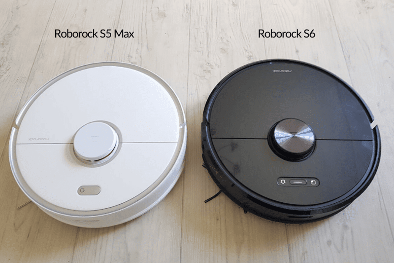 Roborock S5 Max und Roborock S6 sind von oben zusehen